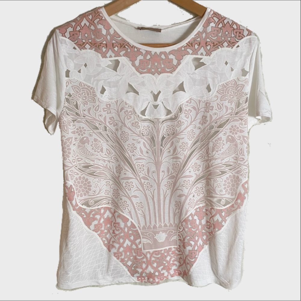 SALE! 3 for $20🌠 Zara graphic t-shirt with sheer panels